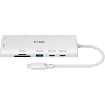 D-Link DUP-A01 HUB 10-port 100W USB-C dokkoló fehér