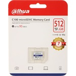 Dahua 512GB C100 UHS-1 Class10 U3 V30 vízálló microSDXC memóriakártya BOX fehér