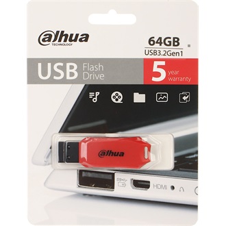 Dahua 64GB U176 USB-A 2.0 pendrive BOX piros