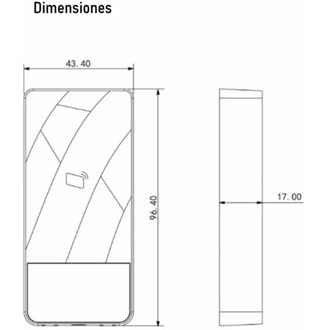 Dahua ASR1200E falra szerelhető RFID kártyaolvasó fekete (IP67)