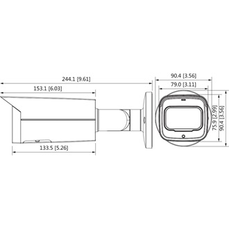 Dahua IP csőkamera - IPC-HFW1431T-ZS (4MP, 2,8-12mm, kültéri, H265+, IP67, IR50m, ICR, WDR, 3DNR, PoE)
