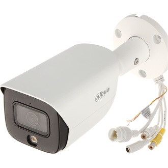 Dahua IP csőkamera - IPC-HFW3249E-AS-LED (AI, 2MP, 2,8mm, H265+, IP67, ICR, WDR, SD, I/O, PoE, audio, mikrofon)