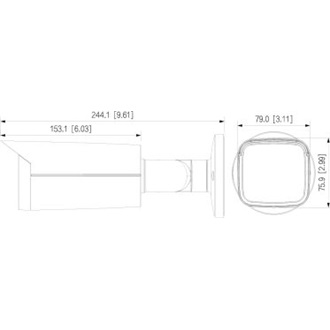 Dahua IP csőkamera - IPC-HFW5442T-ASE (4MP, 3,6mm, kültéri, H265+, IP67, IR50m, ICR, WDR,SD,ePoE,I/O,IK10,audio AI)