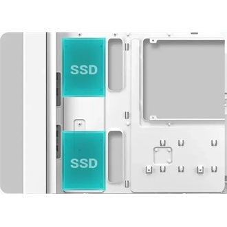 DeepCool CC560 WH V2 táp nélküli ablakos Mid Tower számítógépház fehér