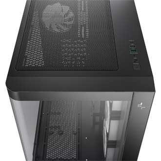 DeepCool CG530U 4F táp nélküli ablakos Mid Tower számítógépház fekete
