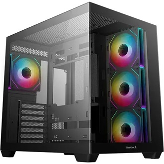 DeepCool CG530 4F táp nélküli ablakos Mid Tower számítógépház fekete