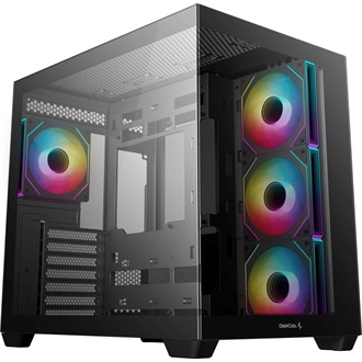 DeepCool CG530 4F táp nélküli ablakos Mid Tower számítógépház fekete