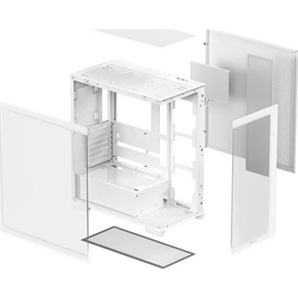 DeepCool CG580 4F táp nélküli ablakos Mid Tower számítógépház fehér