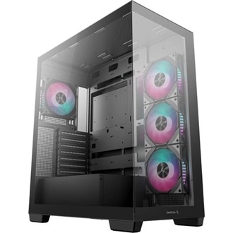 DeepCool CG580 4F táp nélküli ablakos Mid Tower számítógépház fekete