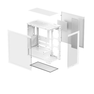 DeepCool CG580 táp nélküli ablakos Mid Tower számítógépház fehér