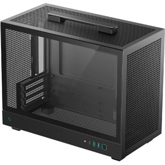DeepCool CH160 PLUS táp nélküli ablakos MT Mini Tower számítógépház fekete
