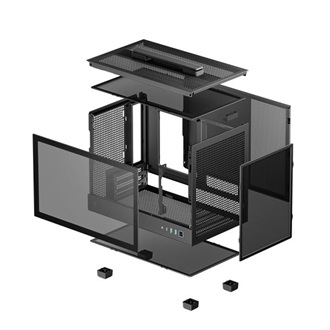 DeepCool CH160 táp nélküli ablakos SFF számítógépház fekete