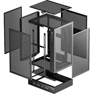 DeepCool CH170 DIGITAL táp nélküli SFF számítógépház fekete