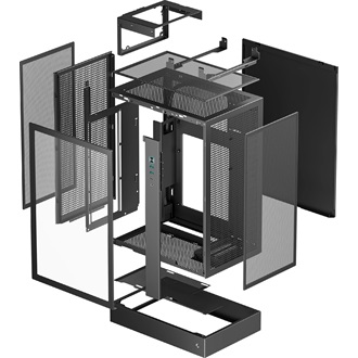 DeepCool CH170 PLUS táp nélküli ablakos Mid Tower számítógépház fekete