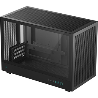 DeepCool CH260 Wood táp nélküli ablakos MT Mini Tower számítógépház fekete