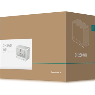 DeepCool CH260 táp nélküli ablakos MT Mini Tower számítógépház fehér