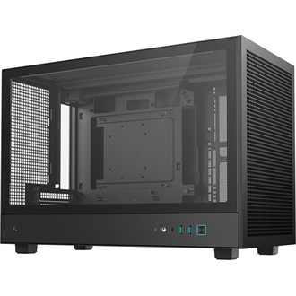 DeepCool CH260 táp nélküli ablakos MT Mini Tower számítógépház fekete