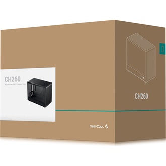 DeepCool CH260 táp nélküli ablakos MT Mini Tower számítógépház fekete