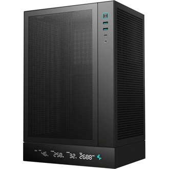 DeepCool CH270 DIGITAL táp nélküli ablakos MT Mini Tower számítógépház fekete