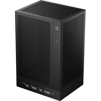 DeepCool CH270 DIGITAL táp nélküli ablakos MT Mini Tower számítógépház fekete