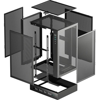 DeepCool CH270 DIGITAL táp nélküli ablakos MT Mini Tower számítógépház fekete