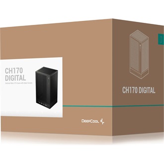 DeepCool CH270 DIGITAL táp nélküli ablakos MT Mini Tower számítógépház fekete