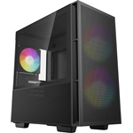 DeepCool CH360 táp nélküli ablakos MT Mini Tower számítógépház fekete