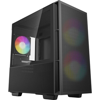 DeepCool CH360 táp nélküli ablakos MT Mini Tower számítógépház fekete