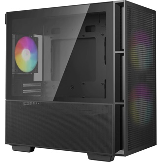 DeepCool CH360 táp nélküli ablakos MT Mini Tower számítógépház fekete