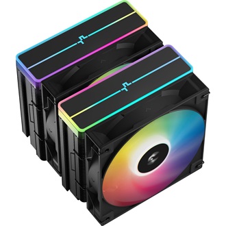 DeepCool CPU Cooler - AG620 BK ARGB V2 (29,4 dB; max, 115,32 m3/h; 4pin csatlakozó, 6 db heatpipe, 12cm, PWM, LED)