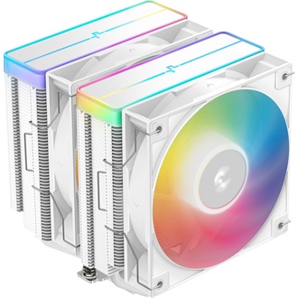 DeepCool CPU Cooler - AG620 WH ARGB V2 (29,4 dB; max, 115,32 m3/h; 4pin csatlakozó, 6 db heatpipe, 12cm, PWM, fehér)