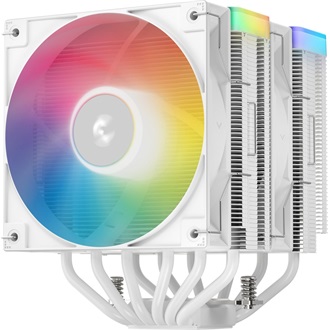 DeepCool CPU Cooler - AG620 WH ARGB V2 (29,4 dB; max, 115,32 m3/h; 4pin csatlakozó, 6 db heatpipe, 12cm, PWM, fehér)