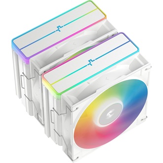 DeepCool CPU Cooler - AG620 WH ARGB V2 (29,4 dB; max, 115,32 m3/h; 4pin csatlakozó, 6 db heatpipe, 12cm, PWM, fehér)