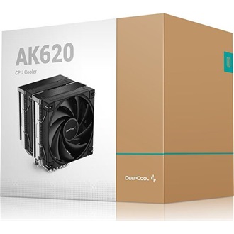 DeepCool CPU Cooler - AK620 (28 dB; max, 117,21 m3/h; 4pin csatlakozó, 6 db heatpipe, 2x12cm, PWM)