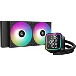 DeepCool CPU Water Cooler - LD240 (max 21dB; max. 122,39 m3/h; 2x12cm, LED kijelző, fekete)