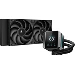 DeepCool CPU Water Cooler - MYSTIQUE 240 (max 21dB; max. 123,09 m3/h; 2x12cm, LED kijelző, fekete)