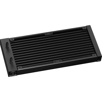 DeepCool CPU Water Cooler - MYSTIQUE 240 (max 21dB; max. 123,09 m3/h; 2x12cm, LED kijelző, fekete)