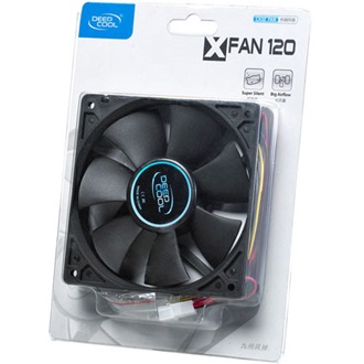 DeepCool Cooler 12cm - XFAN 120 (26dB; max. 75,96 m3/h; 3pin csatlakozó; ház hűtésre)