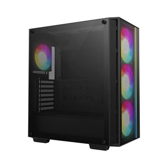 DeepCool MATREXX 55 MESH V4 C táp nélküli ablakos Mid Tower számítógépház fekete