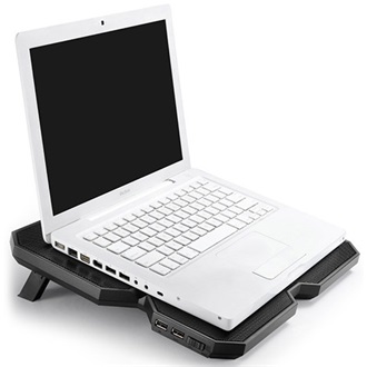 DeepCool Notebook Hűtőpad 15,6"-ig - MULTI CORE X6 (24dB; max. 206,25 m3/h; 2x14cm, 2x10cm, 2xUSB2.0)