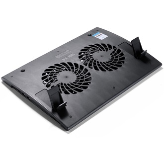 DeepCool Notebook Hűtőpad 17"-ig - WIND PAL FS (21,5-26,5dB; max. 195,38 m3/h; 2x14cm, 2xUSB2.0)