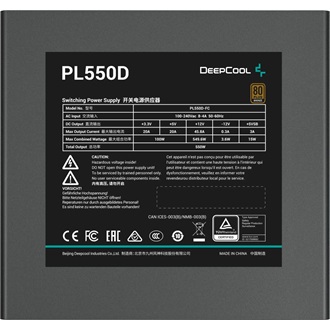 DeepCool PL550D ATX desktop tápegység 550W 80+ Bronze BOX