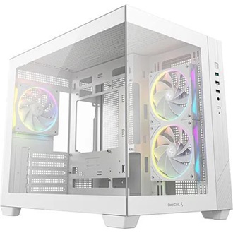 DeepCool CG330 3F WH táp nélküli ablakos MT Mini Tower számítógépház fehér