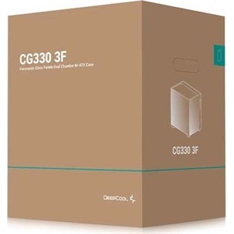 DeepCool CG330 3F táp nélküli ablakos MT Mini Tower számítógépház fekete