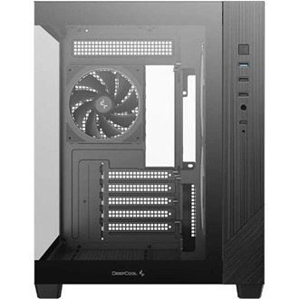 DeepCool CG330 3F táp nélküli ablakos MT Mini Tower számítógépház fekete