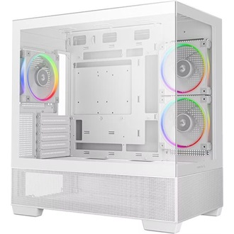 DeepCool CG380 3F WH táp nélküli ablakos MT Mini Tower számítógépház fehér