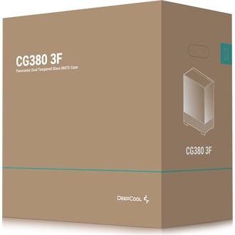 DeepCool CG380 3F táp nélküli ablakos MT Mini Tower számítógépház fekete