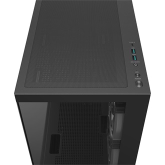 DeepCool CG380 3F táp nélküli ablakos MT Mini Tower számítógépház fekete