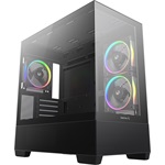 DeepCool CG380 3F táp nélküli ablakos MT Mini Tower számítógépház fekete