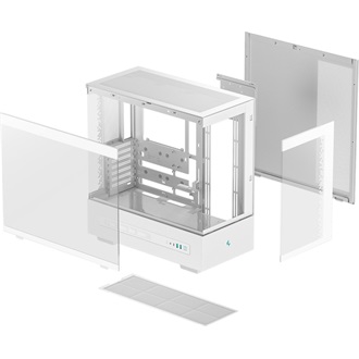 DeepCool CH690 DIGITAL táp nélküli ablakos Mid Tower számítógépház fehér